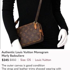 Authentic Louis Vuitton Monogram
Marly Badouliere